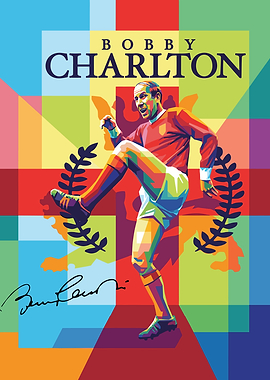 Bobby Charlton Pop Art Portrait