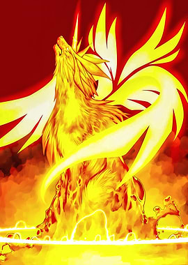 Fiery Phoenix Wolf