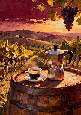 Tuscan Vineyard Sunrise Coffee