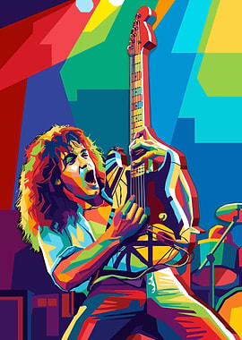 Eddie Van Halen Pop Art