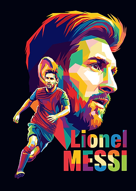 Lionel Messi Pop Art Portrait