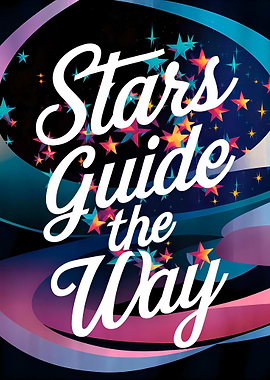 Stars Guide the Way text art
