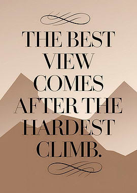 Inspirational mountain quote