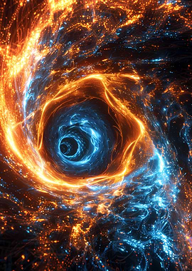 Cosmic Wormhole with Orange and Blue Energy