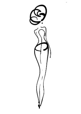 Fashion illustration of a woman