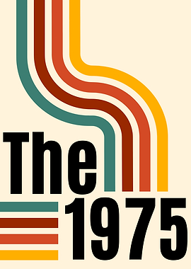 The 1975 Retro Stripes Logo
