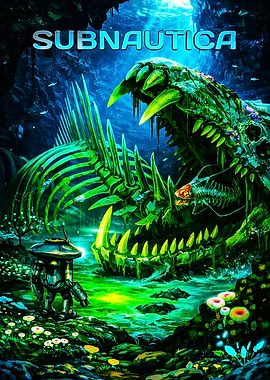 Subnautica Robot and Giant Skeleton