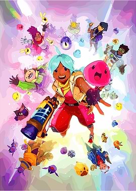 Slime Rancher Characters and Slimes