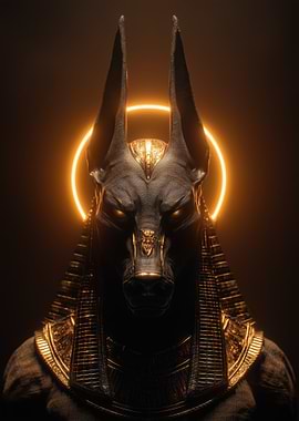 Anubis with Golden Halo