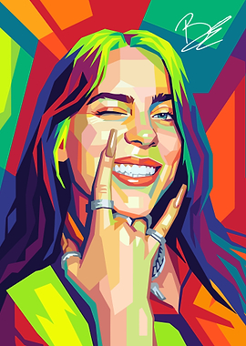 Billie Eilish Pop Art Portrait