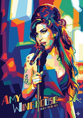 Amy Winehouse Pop Art Portrait