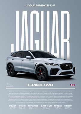 Jaguar F-Pace SVR Car Poster
