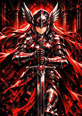 Anime Knight with Sword