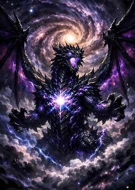 Cosmic Dragon with Lightning