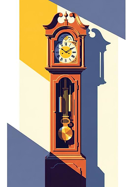 Grandfather Clock with Pendulum