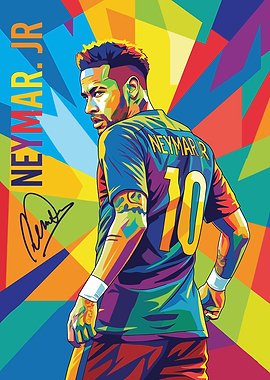Neymar Jr. Pop Art Portrait