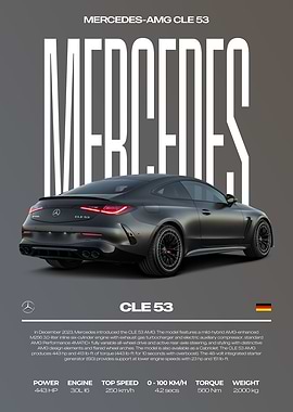 Mercedes-AMG CLE 53 Car Poster