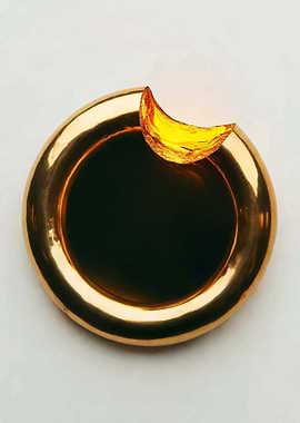 Golden Plate with Amber Crescent