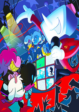 Deltarune Characters in a TV Studio