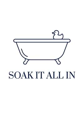 Bathtub with Rubber Duck and Text