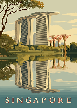 Singapore Skyline with Marina Bay Sands