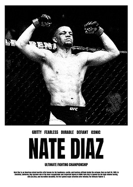 Nate Diaz UFC Poster