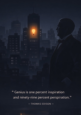 Thomas Edison quote about genius
