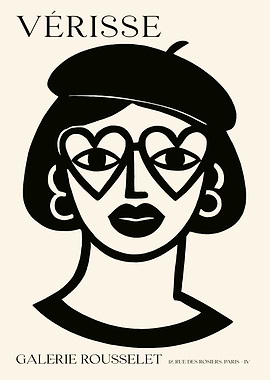 Vérisse Poster with Heart Glasses