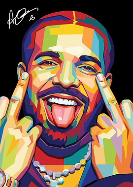 Drake Pop Art Portrait
