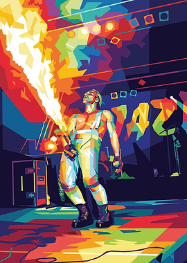 Rammstein Singer Till Lindemann with Flamethrower