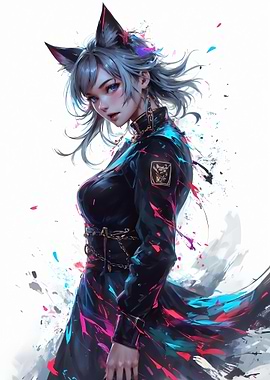 Anime Girl with Fox Ears