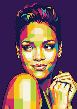 Rihanna Pop Art Portrait