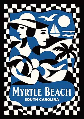 Myrtle Beach Vintage Poster