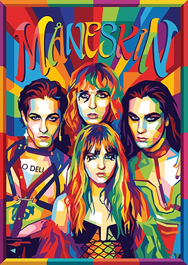 Maneskin Pop Art Portrait