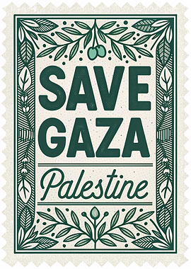 Save Gaza Palestine Stamp