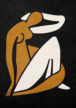 Abstract Nude Figure Painting