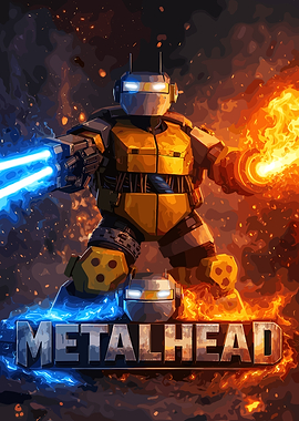 Robot with Fire and Ice Weapons