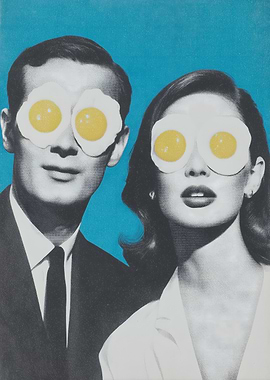 Couple with Fried Eggs Over Eyes