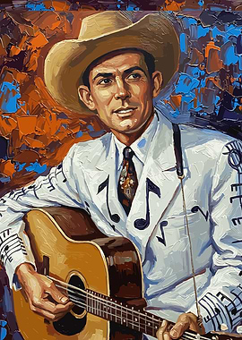 frank sinatra Painting with Guitar