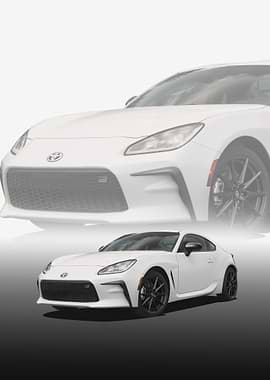 White Toyota GR 86 Sports Car