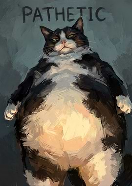 Pathetic Cat Painting