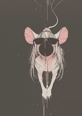 Stylized Mouse with Sunglasses