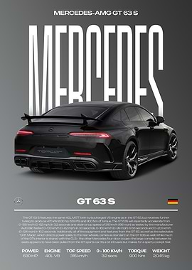 Mercedes-AMG GT 63 S Car Poster