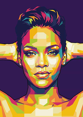 Rihanna Pop Art Portrait