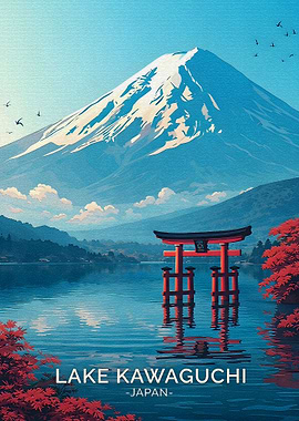 Lake Kawaguchi and Mount Fuji