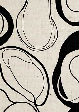 Abstract organic shapes on textured background