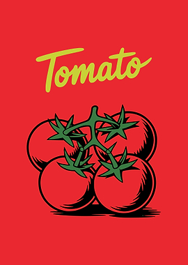 Tomato illustration with text