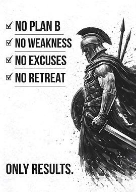 Spartan Warrior Motivational Poster