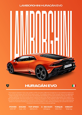 Lamborghini Huracán EVO Car Poster