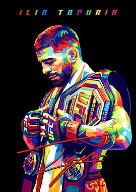 Ilia Topuria UFC Champion Pop Art